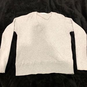 Elodie - Gray Ballerina Wrap Top